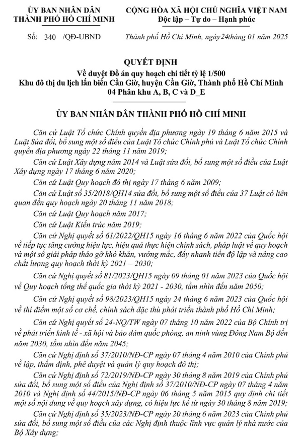 Pháp lý vinhomes cần giờ